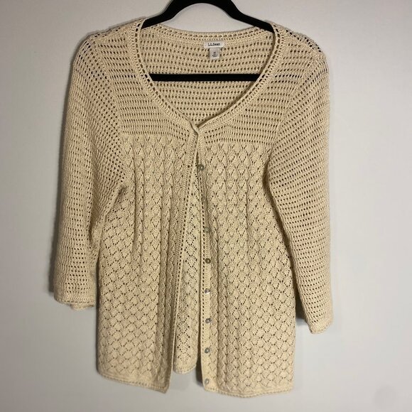 🤍 L.L. Bean Knit Cardigan - Picture 1 of 4